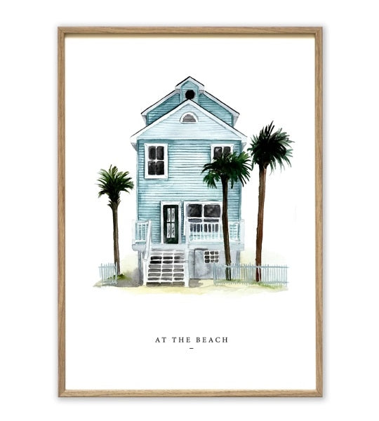 Affiche A4 At the beach