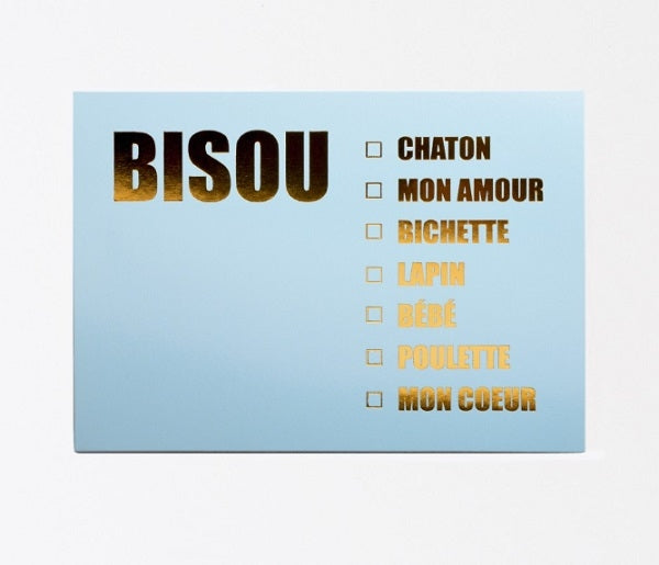 Carte + enveloppe Bisou chaton