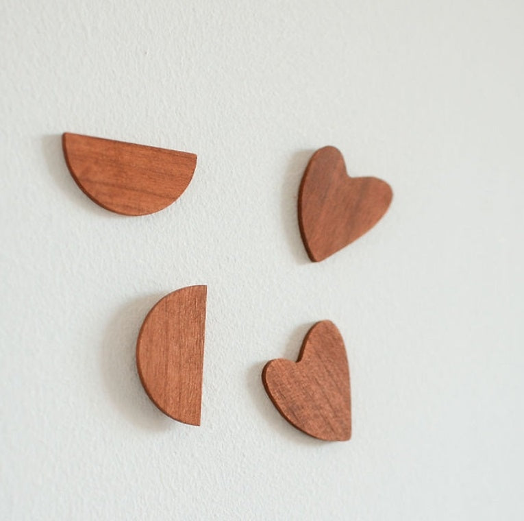 Bijou Mural en bois foncé - Demi-lune