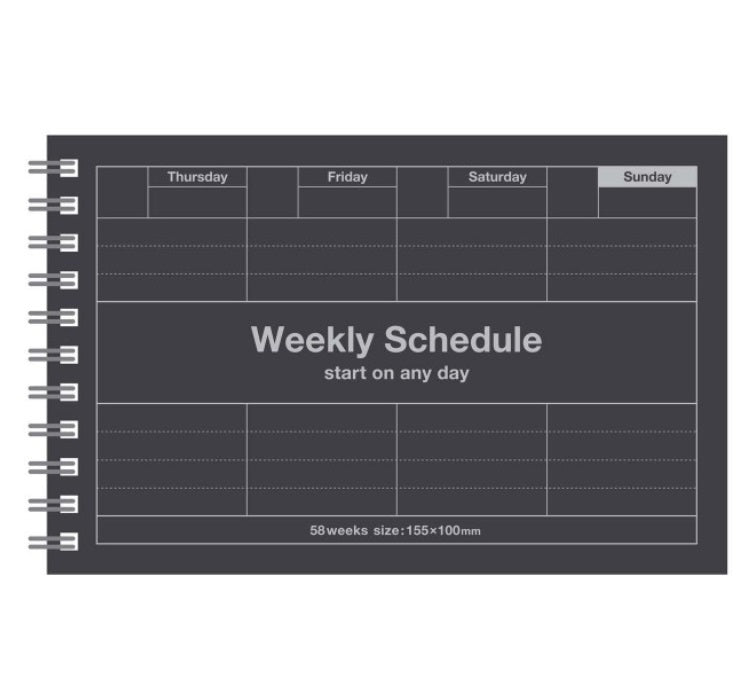 Dayfree Weekly Schedule - Black