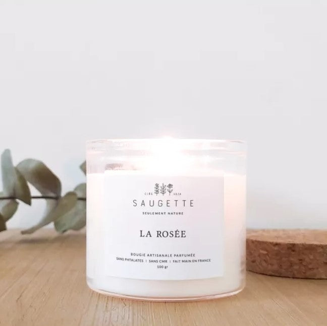 Bougie artisanale à la cire de soja naturelle - Small - La rosée