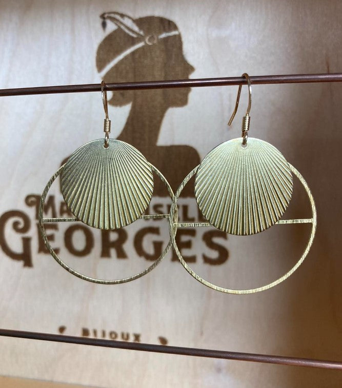 Boucle d'oreille en laiton - Dalida