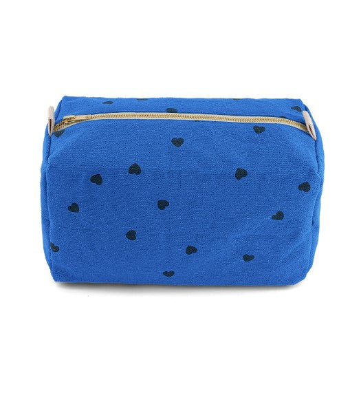 Trousse de toilette Vic - Coeur - Bleu grec