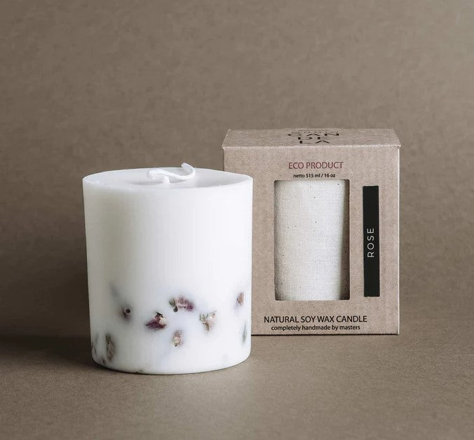 Soy wax candle - 515ml - Rose