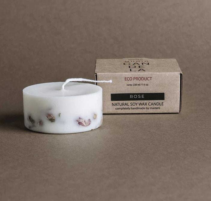 Soy wax candle - 220ml - Rose