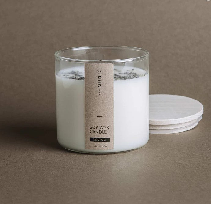 Soy wax candle - 550ml - Lavender