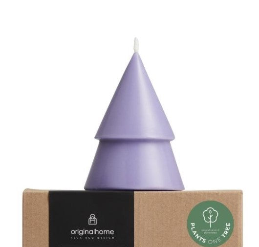 Xmas Tree Candle M - Violet
