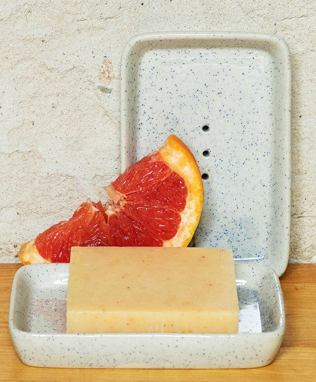 Soap Dish - rustic - blanc - POR312