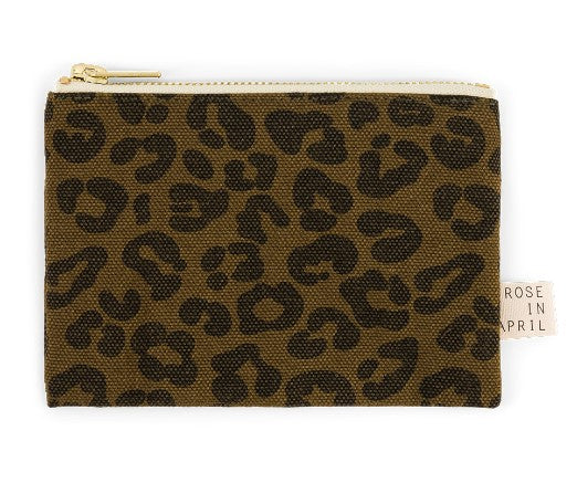 Porte-monnaie Marie imprimé léopard - Graou Olive