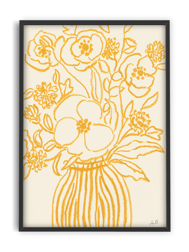 Poster 30 x 40 cm - La Poire - Yellow Flowers I
