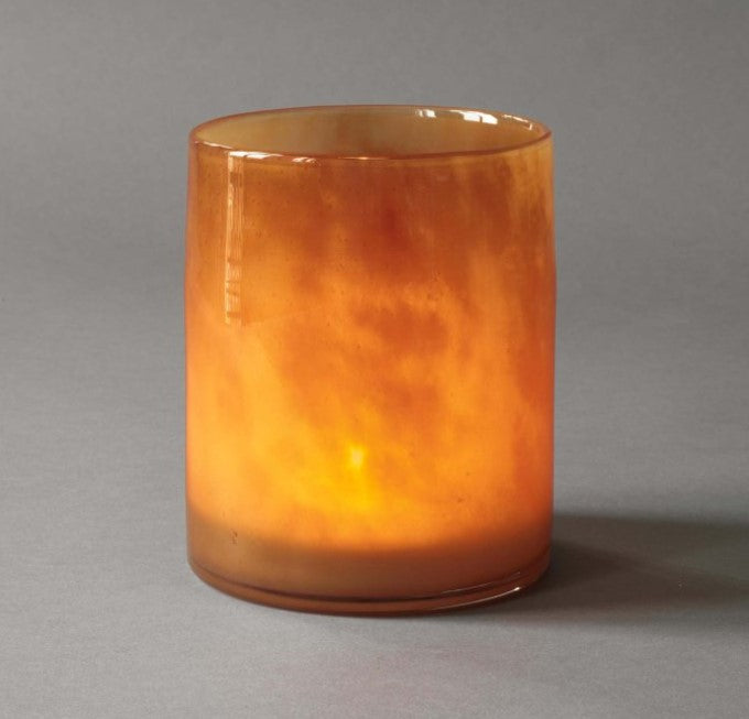 Lyric candle holder large - brown