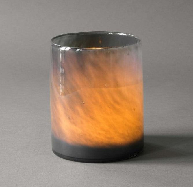 Lyric candle holder large - dark grey