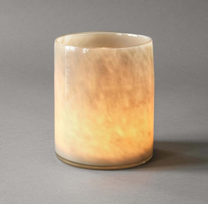 Lyric candle holder large - warm grey