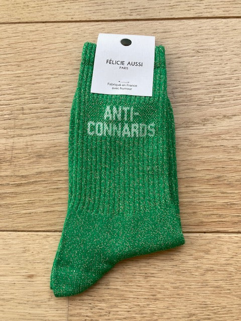 Chaussettes - Anti-connards - vert paillettes - 36/40