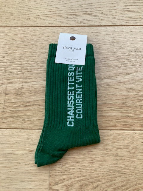 Chaussettes - Qui courent vite - vert - 36/40