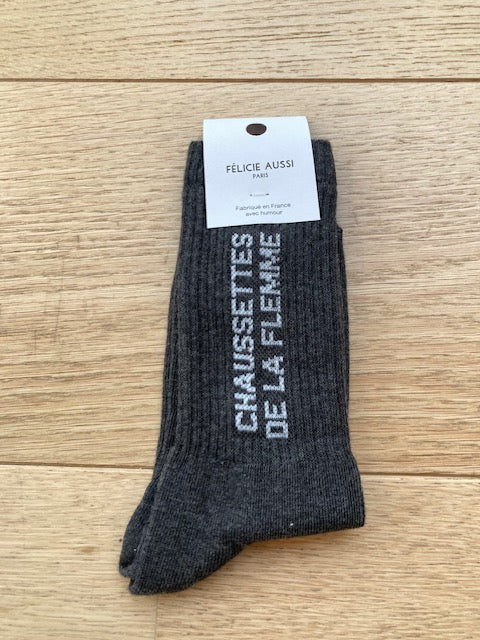 Chaussettes - De la flemme - anthracite chiné - 36/40