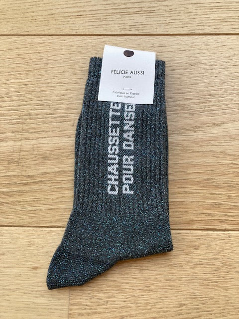 Chaussettes - Pour danser - anthracite paillettes - 36/40