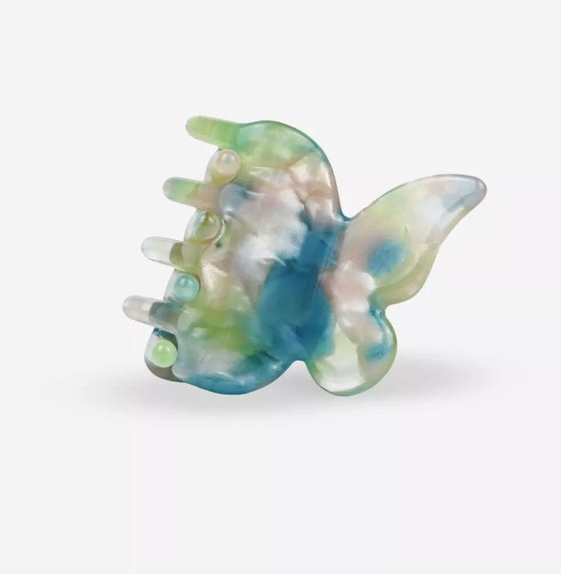 Pince à cheveux - Barrette - butterfly - bleu terre