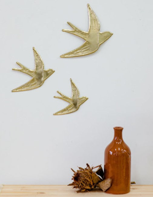 Hirondelle martellée en laiton MM