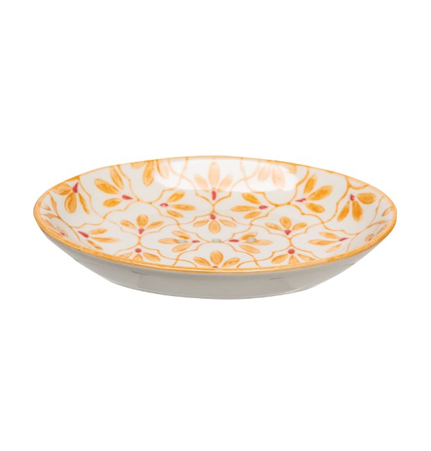 Soap Dish - floral jaune- POR618