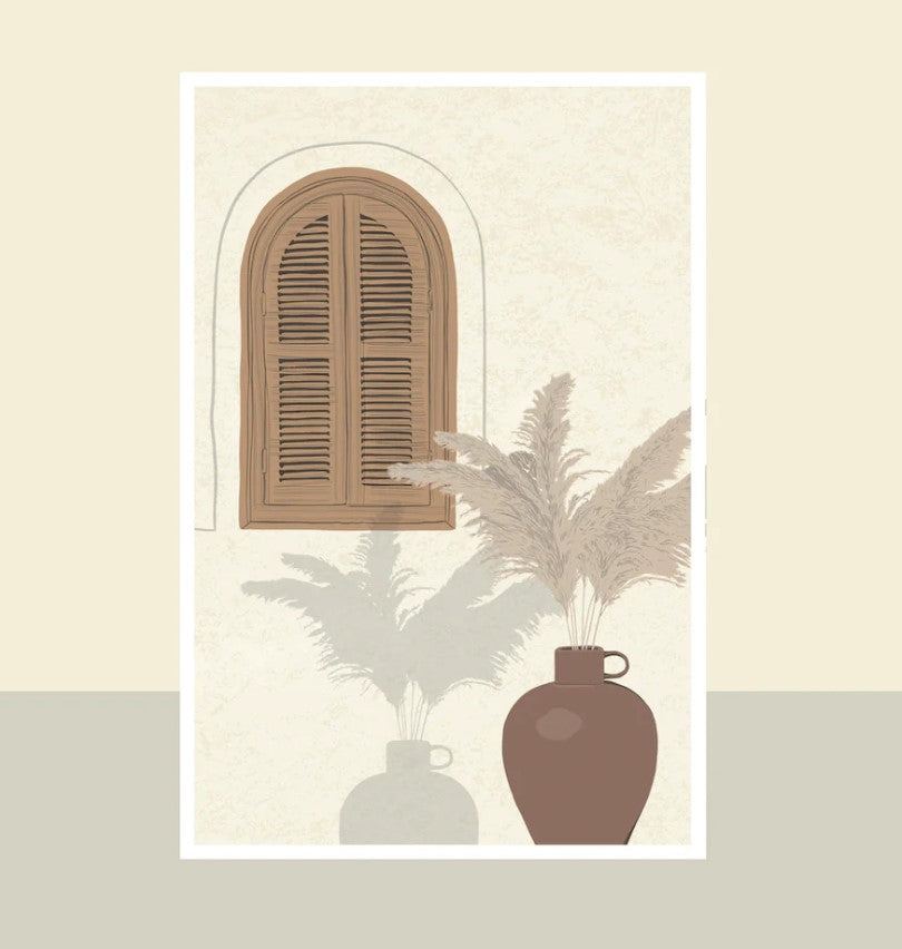 Carte postale - fenetre vers le sud