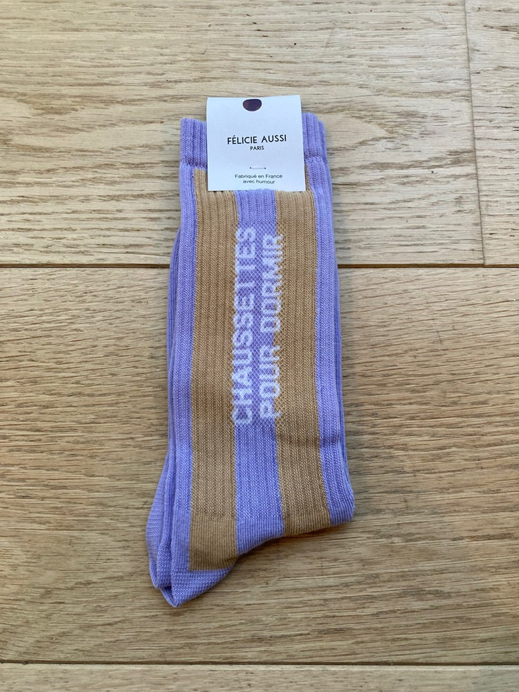 Chaussettes - Pour dormir - mauve/sable - 40/45