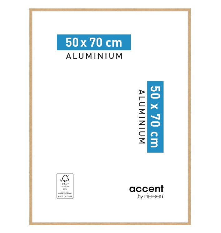 Cadre en alu effet bois - 50x70cm