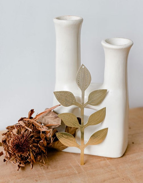 Feuilles pleines eucalyptus en laiton