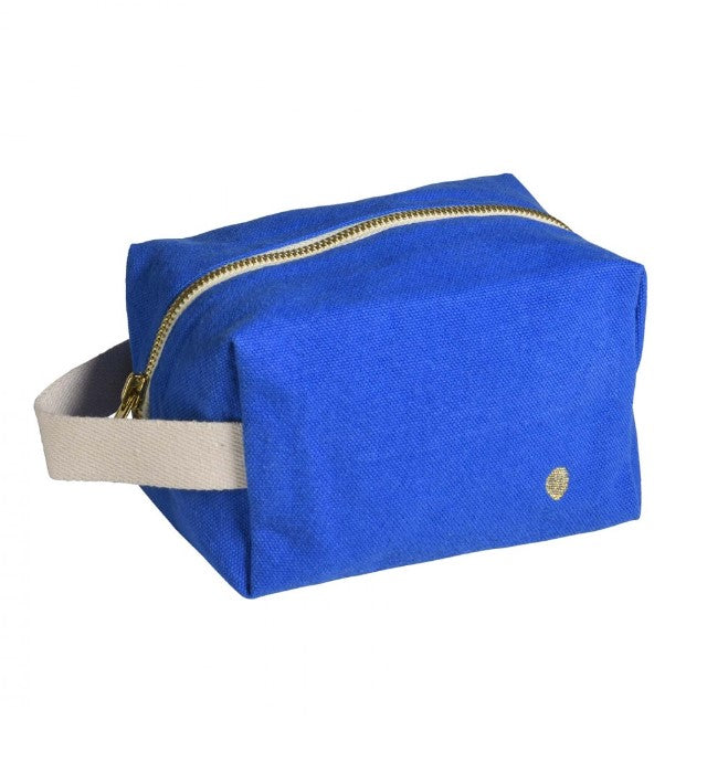 Pouch cube déperlant Iona bleu mecano PM
