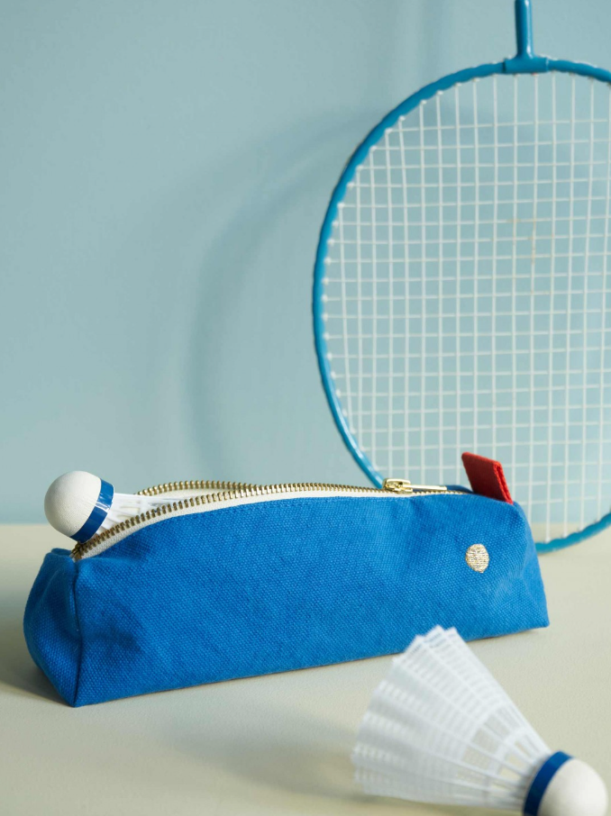 Trousse de bureau déperlante - Bleu Mécano