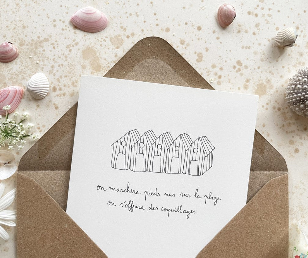 Carte Postale Double - Coquillages
