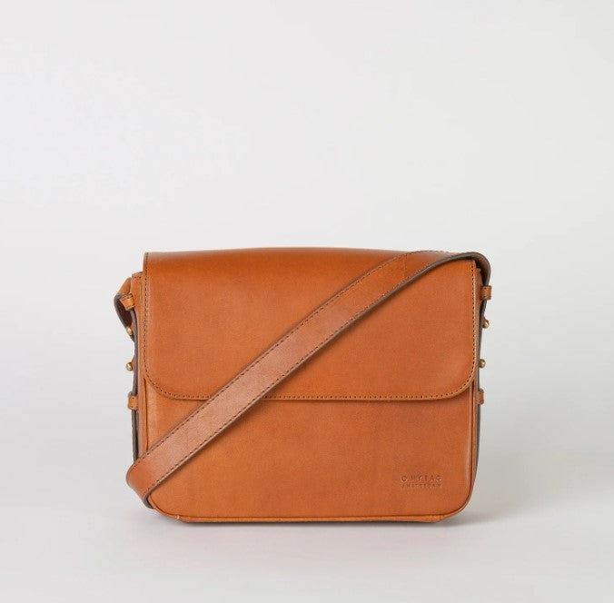 Sac Gina - cuir classique lisse - Cognac