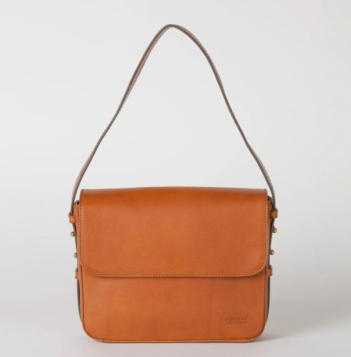 Sac Gina - cuir classique lisse - Cognac