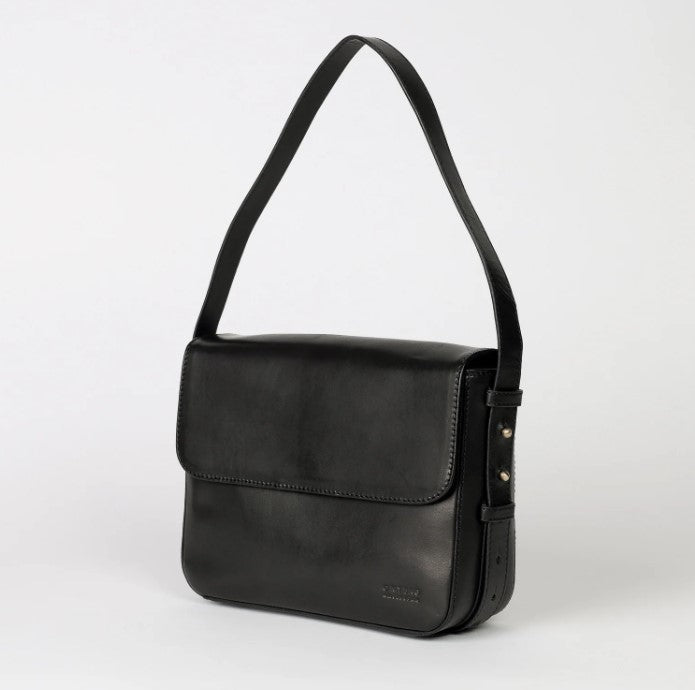Sac Gina - cuir classique lisse - Noir