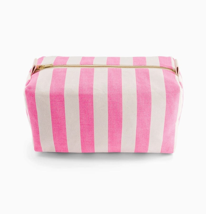Trousse de toilette Vic - Rayures - Rose fluo