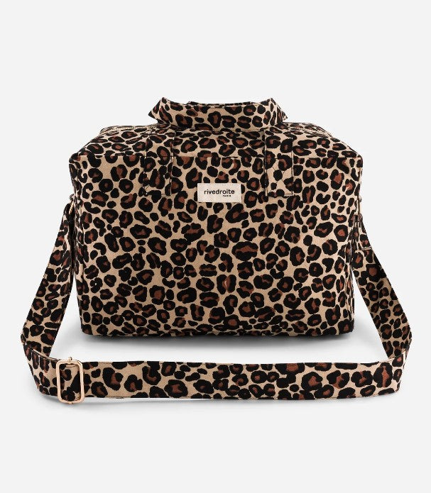 Sauval le city bag en coton recyclé - Léopard beige