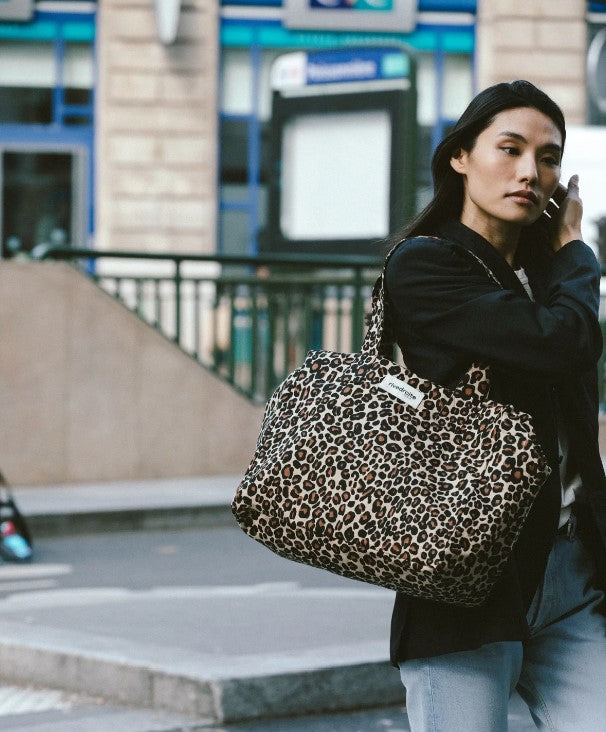 Célestins - The 24h bag en coton recyclé - Léopard beige