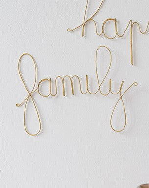 Mot en laiton doré - family