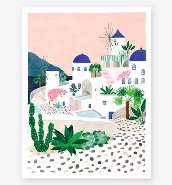 Affiche décorative - Medium - Santorini - 30x40 cm