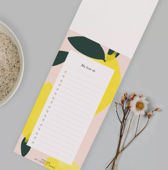 Bloc notes - Zeste de citron