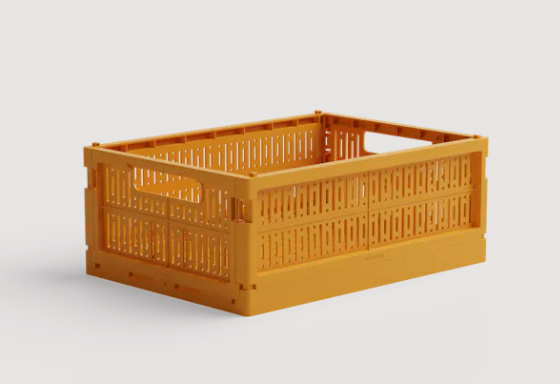 Caissette pliable - Midi - Mustard