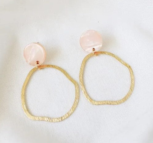 Boucles d'oreilles Britt rose - F015