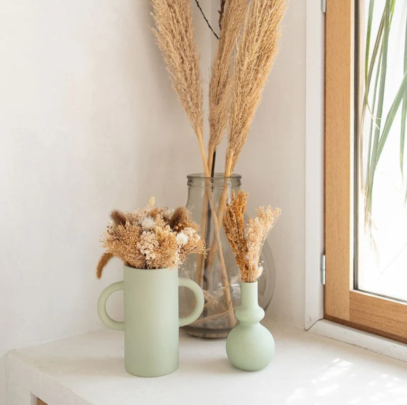 Vase avec anses en céramique Mediterranea - Vert