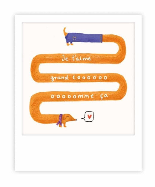 Mini carte postale - je t'aime grand - MP0902FR