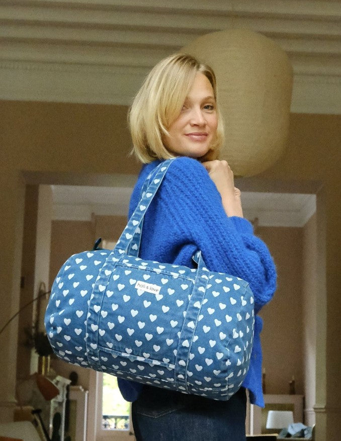 Weekend Bag - Heart denim