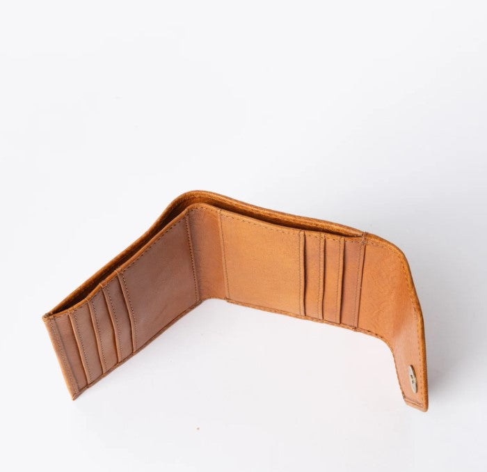 Georgies Wallet Cognac Stromboli Leather