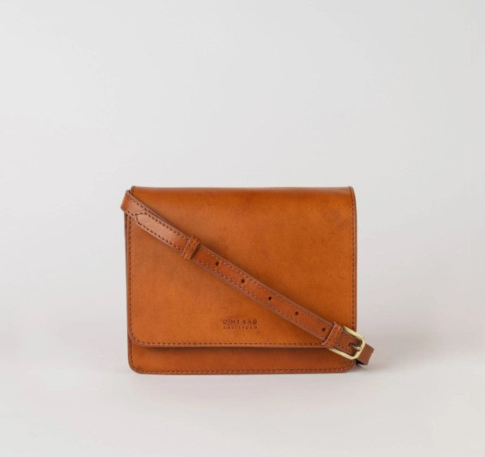 Sac Audrey Mini - Cuir Classique à Carreaux Cognac