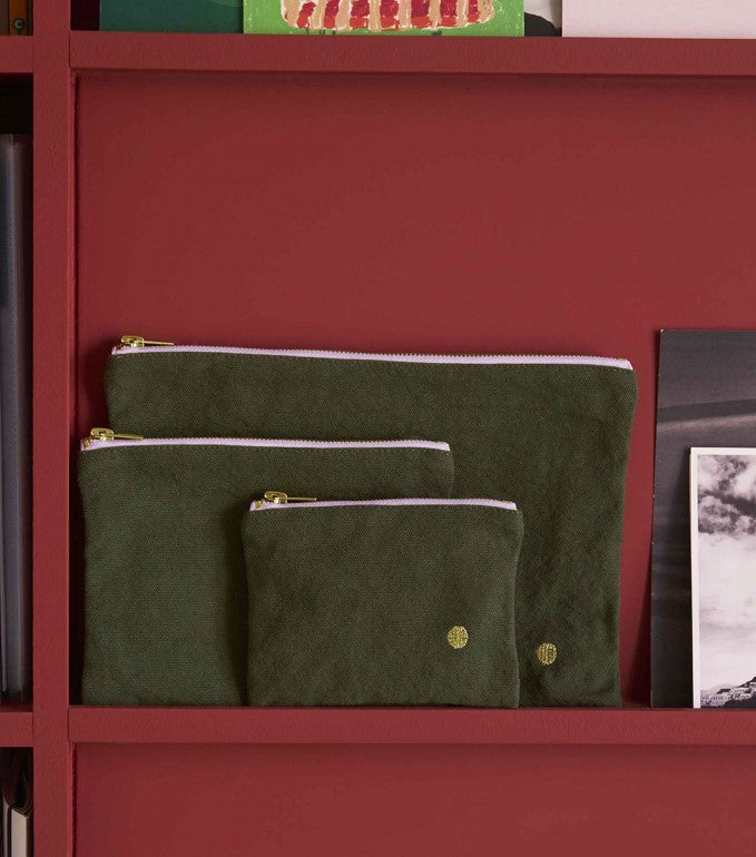 Pouch M déperlante - Kale