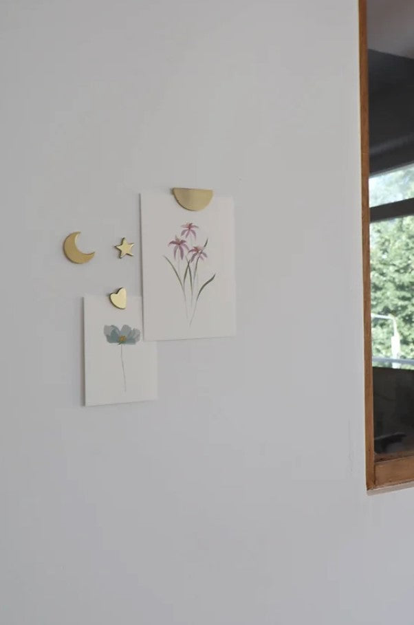 Mini Bijou mural en laiton - étoile