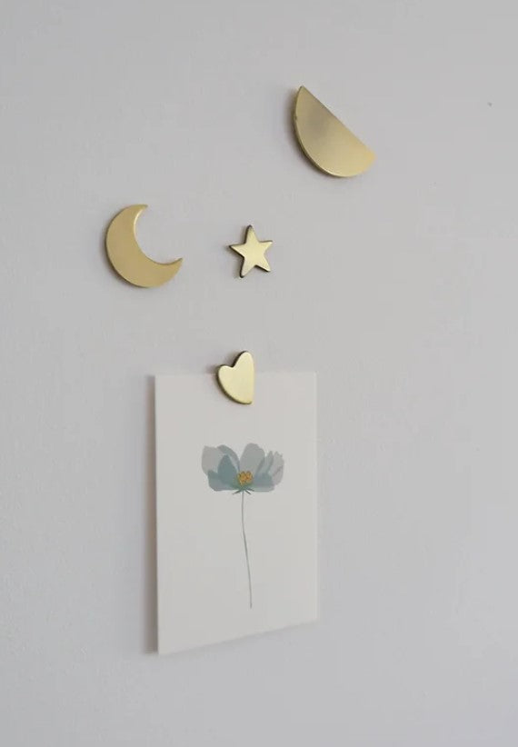 Mini Bijou mural en laiton - Coeur